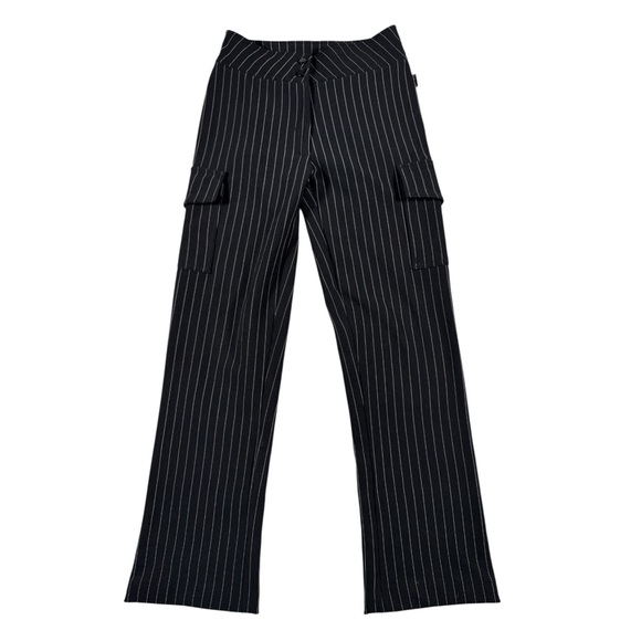 Vintage 2000s GELA Pinstripe Cargo Pants Y2K Rare Find - Picture 2 of 9